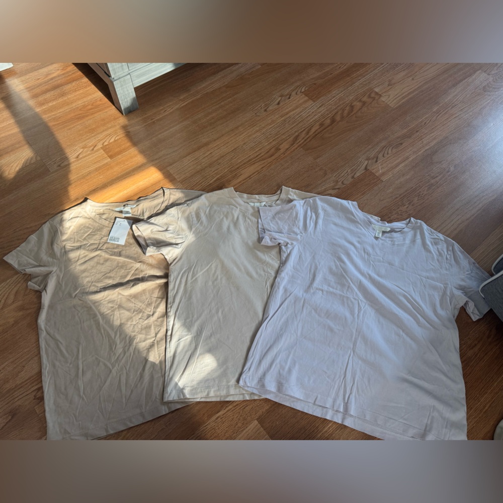 Set of Three Neutral T-Shirts
